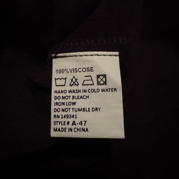 Women's Black Embroidered Accents Scoop Neck Flutter-Sleeved Blouse - Picture 5 of 5